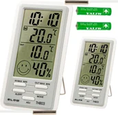 Stacje pogodowe - 2x Termometr Stacja Pogodowa Pogody Higrometr Bateria Magnes Zegar Zestaw - miniaturka - grafika 1