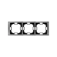 Wyłączniki światła i elektryczne - Kontakt Simon Ramka potrójna SIMON BASIC tytan - miniaturka - grafika 1