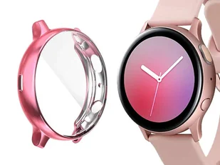 Etui silikonowe Alogy case do Galaxy Watch Active 2 44mm Różowe złoto + 4x Folia ochronna 3mk - Akcesoria do smartwatchy - miniaturka - grafika 1