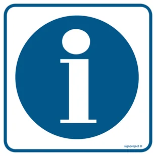 RA012 INFORMACJA 2, FN - FOLIA SAMOPRZYLEPNA; (200X200MM) - Systemy ekspozycyjne i znaki informacyjne - miniaturka - grafika 1