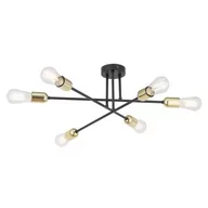 Lampy sufitowe - Vista lampa sufitowa 6xE27 czarna/złota 6673 - miniaturka - grafika 1