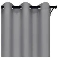 Zasłony - Voppi Szara zasłona okienna na przelotkach 140 x 240 cm półzaciemniająca zasłona do domu kamienny szary - miniaturka - grafika 1