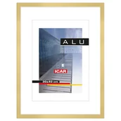 Ramki na zdjęcia - Ramka na zdjęcia ALU E 30 x 40 cm złota półmatowa aluminiowa - miniaturka - grafika 1