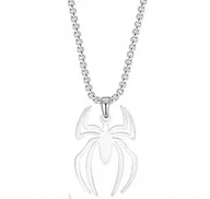 Łańcuszki - Naszyjnik łańcuszek srebrny spiderman pająk spider prezent streetwear y2k - miniaturka - grafika 1