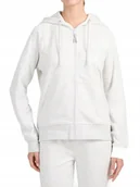 Bluzy damskie - Damska bluza dresowa 4F rozpinana z kapturem SWSF2535 jasny szary 27M M - miniaturka - grafika 1