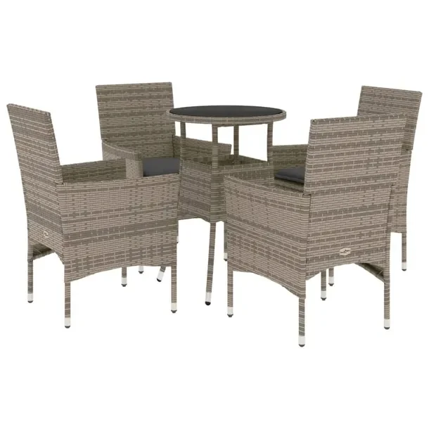 Zestaw Mebli Ogrodowych Rattan PE, Stół 60x75 cm, Krzesła 53x61x83 cm, S