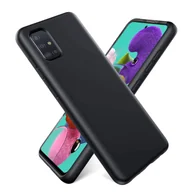 Etui i futerały do telefonów - Etui na telefon komórkowy Samsung Galaxy A51 silikonowo-żelowe etui na telefon komórkowy, czarne - miniaturka - grafika 1