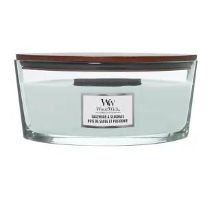 Świeca Zapachowa WoodWick Sagewood & Seagrass Elipsa 453,6g - Świece - miniaturka - grafika 1