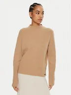 Swetry damskie - Calvin Klein Sweter K20K207426 Brązowy Relaxed Fit - miniaturka - grafika 1