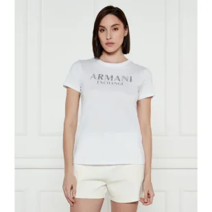 Armani Exchange T-shirt Regular Fit - Koszulki i topy damskie - miniaturka - grafika 1