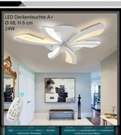 Oprawy, klosze i abażury - XW062white -3 Lampa sufitowa LED z pilotem Regulacja barwy/jasności światła Akrylowy klosz Biała lakierowana metalowa rama Nowoczesny design - miniaturka - grafika 1