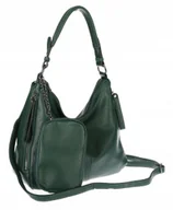 Torebki damskie - Torebka Damska Shopper Listonoszka Torba modna na Ramię worek 5026 Zielona - miniaturka - grafika 1