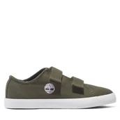 Buty dla chłopców - Tenisówki Timberland Newport Bay Low Hook & Loop Sneaker TB0A66U9EZ91 Khaki - miniaturka - grafika 1