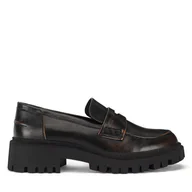 Półbuty damskie - Mokasyny Jenny Fairy HY13027-17 Brązowy - miniaturka - grafika 1