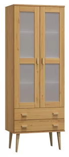 Witryna drewniana Venuci 2 szuflady 79cm olcha - Witryny - miniaturka - grafika 1