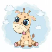 Malowanie po numerach - Norimpex Malowanie po numerach 18x24cm Żyrafa 8738 - miniaturka - grafika 1