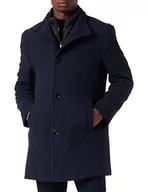 Płaszcze męskie - bugatti Męski płaszcz wełniany, morski, 54 - miniaturka - grafika 1