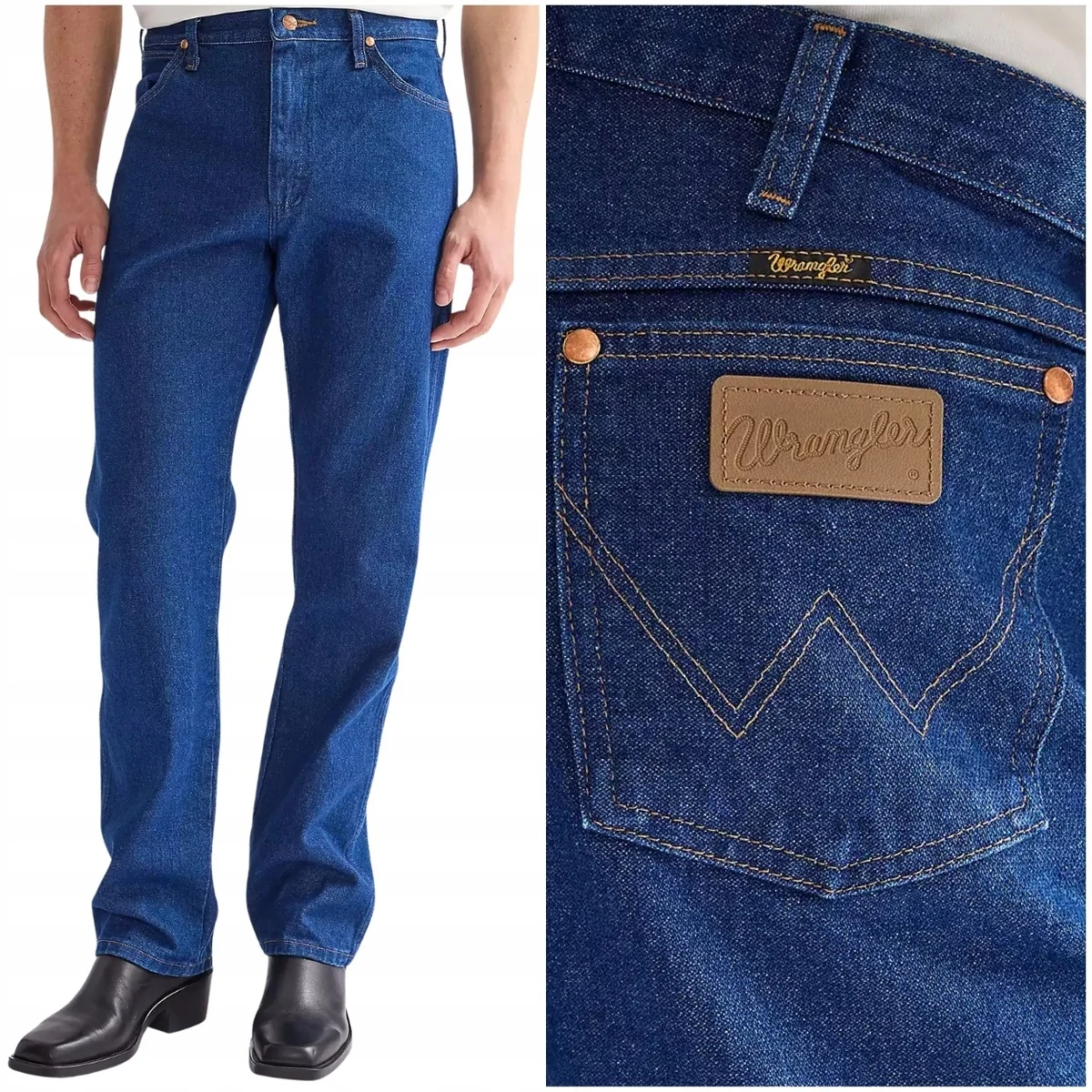 Wrangler 13MWZ Cowboy Cut Indigo klasyczne proste spodnie jeansowe W32 L32