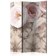 Parawany - Parawan 3-częściowy - Romantyczny beż [Room Dividers] (rozmiar 135x172) - miniaturka - grafika 1