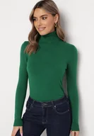 Swetry damskie - Ciemnozielony Golf z Długim Rękawem Adegera - miniaturka - grafika 1