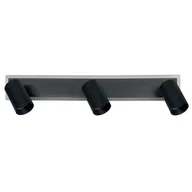 Lampy sufitowe - Parma lampa sufitowa 3xGU10 + 1xLED czarna LP-0612/3WS BK - miniaturka - grafika 1