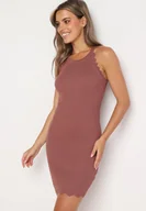 Sukienki - Ciemnoróżowa Sukienka Kalerine - miniaturka - grafika 1