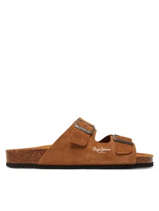 Pepe Jeans Klapki PMS90112 Beżowy - Klapki i japonki męskie - miniaturka - grafika 1