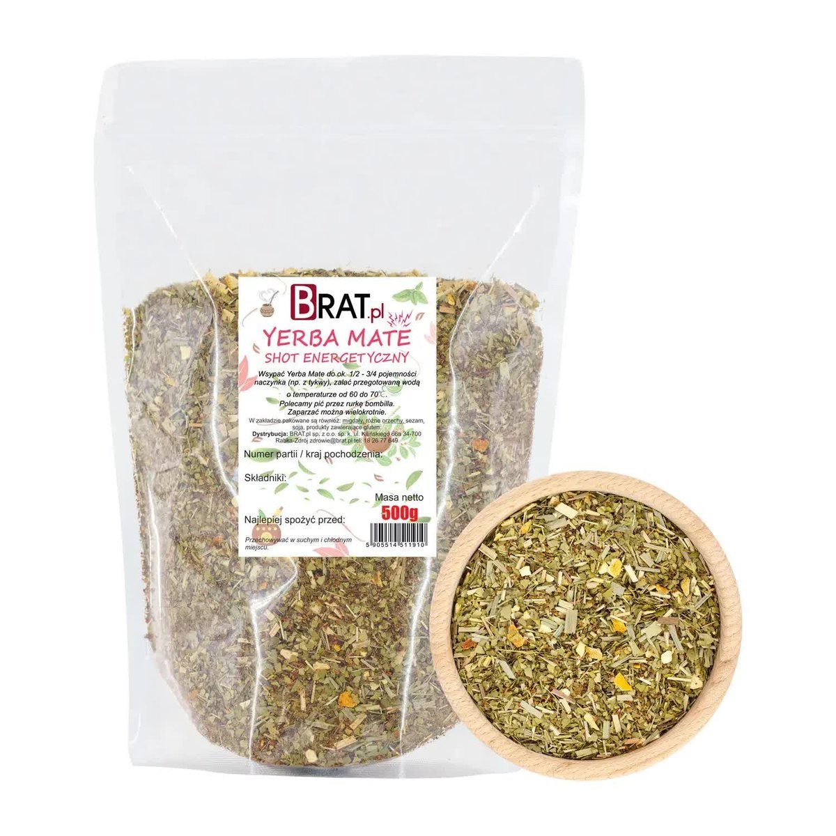 Yerba Mate Shot Energetyczny 500g