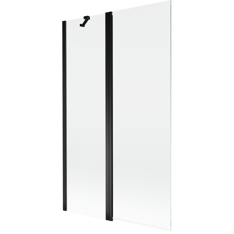 Mexen Mist parawan nawannowy 2-skrzydłowy 110 x 150 cm, transparent, czarny - 8A9-110-011-70-00