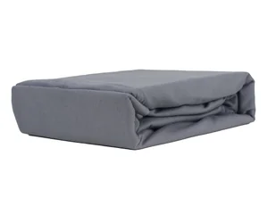 PRZEŚCIERADŁO Z GUMKĄ JERSEY VIP BOK 30CM BAWEŁNA CIEMNY SZARY 180x200 - Prześcieradła - miniaturka - grafika 1