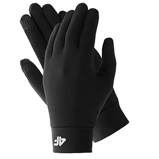 Rękawiczki - 4F Rękawiczki CAS U013 Jeans, DEEP Black, L, głęboka czerń, L - grafika 1