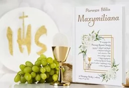 Biblia z własnym nadrukiem - Pamiątka prezent komunijny - Pamiątka Pierwszej Komunii Świętej - miniaturka - grafika 1