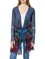 Swetry damskie - Desigual Damski sweter JERS_rin, niebieski, XS - miniaturka - grafika 1