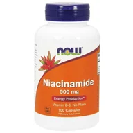 Suplementy naturalne - Now Foods Niacinamide 500mg, 100kaps. - Niacyna 21PRONIA51 - miniaturka - grafika 1
