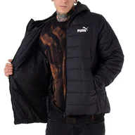 Kurtki i kamizelki sportowe męskie - Kurtka Puma Ess Hooded Padded 84893801 - czarna - miniaturka - grafika 1