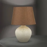 Lampy stojące - ORION Lampa stołowa Masai, kremowy/brązowy, wysokość 46,5 cm, ceramika/len - miniaturka - grafika 1
