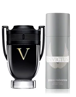 Paco Rabanne Invictus Victory zestaw EDP 100 ml + dezodorant 150 ml dla mężczyzn - Zestawy perfum damskich - miniaturka - grafika 1