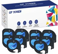 Taśmy do drukarek barwiące - 10x Taśma do Dymo LetraTag 59426 12mm x 4m Niebieska Plastik - zamiennik GP-DY59426 x10 - miniaturka - grafika 1