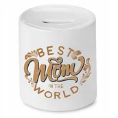 Skarbonki - SKARBONKA DLA MAMY MATKI BEST MOM IN THE WORLD z Nadrukiem ze Zdjęciem + Opakowanie na prezent (wzór 01) - miniaturka - grafika 1