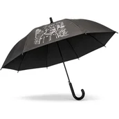 Parasole - DUŻY PARASOL PRZEZROCZYSTY SKŁADANY AUTOMAT PARASOLKA DAMSKI MĘSKI - miniaturka - grafika 1