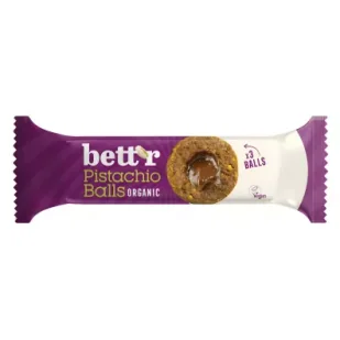 Bettr Kulki daktylowe z nadzieniem pistacjowym bezglutenowe 3 x 15 g Bio - Ciastka - miniaturka - grafika 1