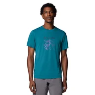 Koszulki sportowe męskie - Męska Koszulka z krótkim rękawem COLUMBIA ZERO RULES LIGHT SS GRAPHIC CREW 2118541364 – Zielony - miniaturka - grafika 1