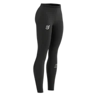Spodnie sportowe damskie - COMPRESSPORT Kompresyjne legginsy do biegania damskie RUN UNDER CONTROL TIGHTS czarne - miniaturka - grafika 1