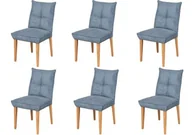 Krzesła - SEATTLE Krzesło Tapicerowane, komplet 6 szt. #16 Jasny Szary 51x62x94 cm - miniaturka - grafika 1