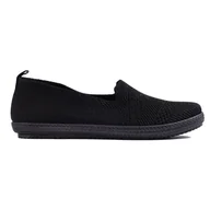 Slip on damskie - Damskie materiałowe czarne slip on - Inna marka - miniaturka - grafika 1