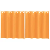 Zasłony - vidaXL Zasłony woalowe z przelotkami 2 szt. Pomarańczowe 140x140 cm - miniaturka - grafika 1