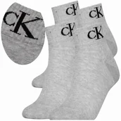 Skarpetki damskie - Calvin Klein Skarpetki Stopki 2 Pary 39-42 Szary Ck - miniaturka - grafika 1