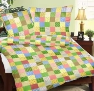 Pościel - Pościel z kory 200x220 wzór 96/3 Paczłork kolorowy na guziki 100% bawełna gruba - miniaturka - grafika 1