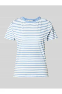 T-shirt o pudełkowym kroju ze wzorem w paski - Tom Tailor Denim - Koszulki i topy damskie - miniaturka - grafika 1