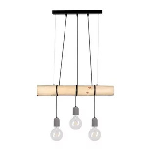 Spotlight Trabo Concrete lampa wisząca 3-punktowa sosna naturalna/czarny /szary 68499304 68499304 - Lampy sufitowe - miniaturka - grafika 1